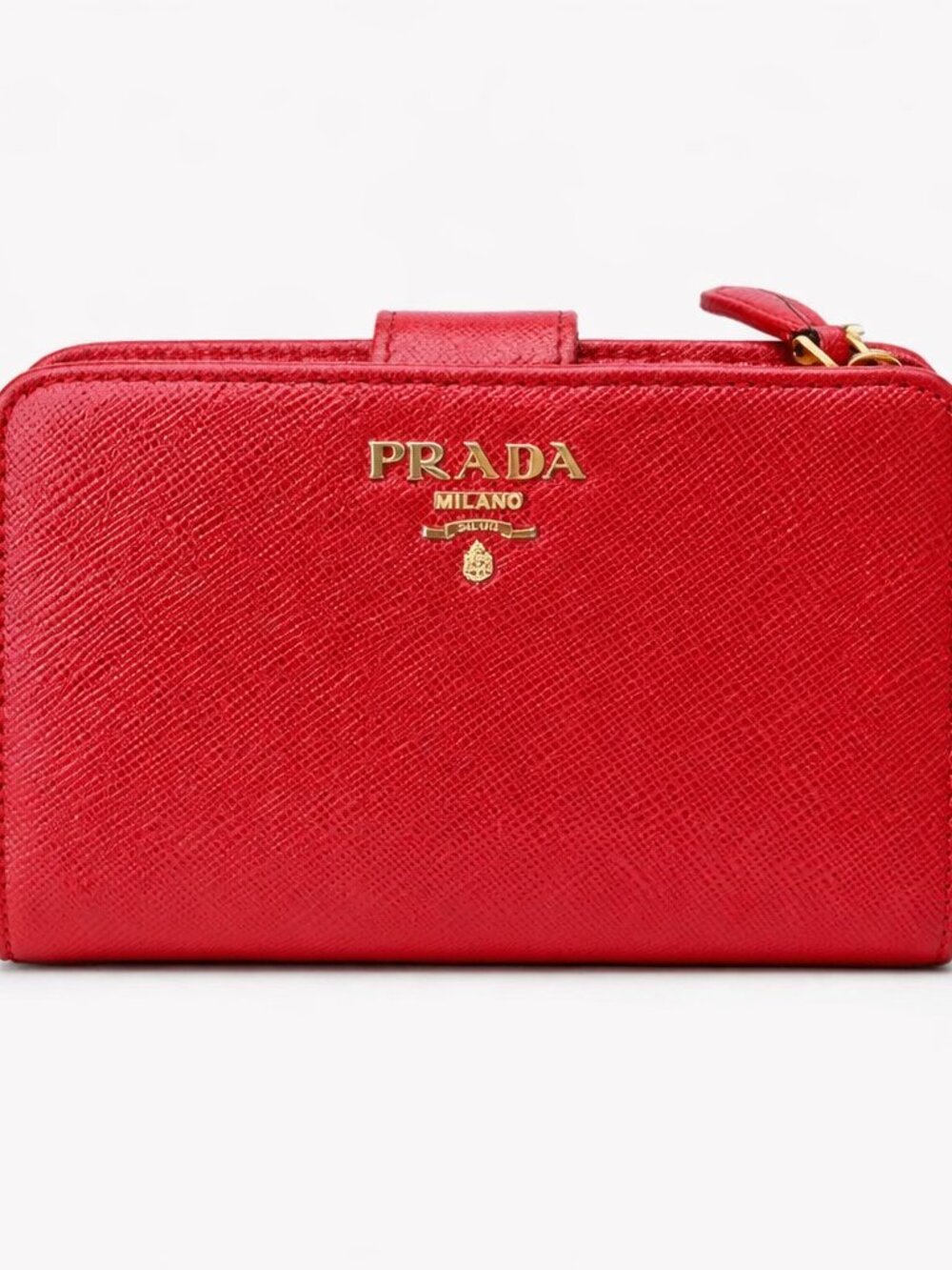Authentic Prada Red Saffiano Leather Wallet – Luxury Designer Wallet